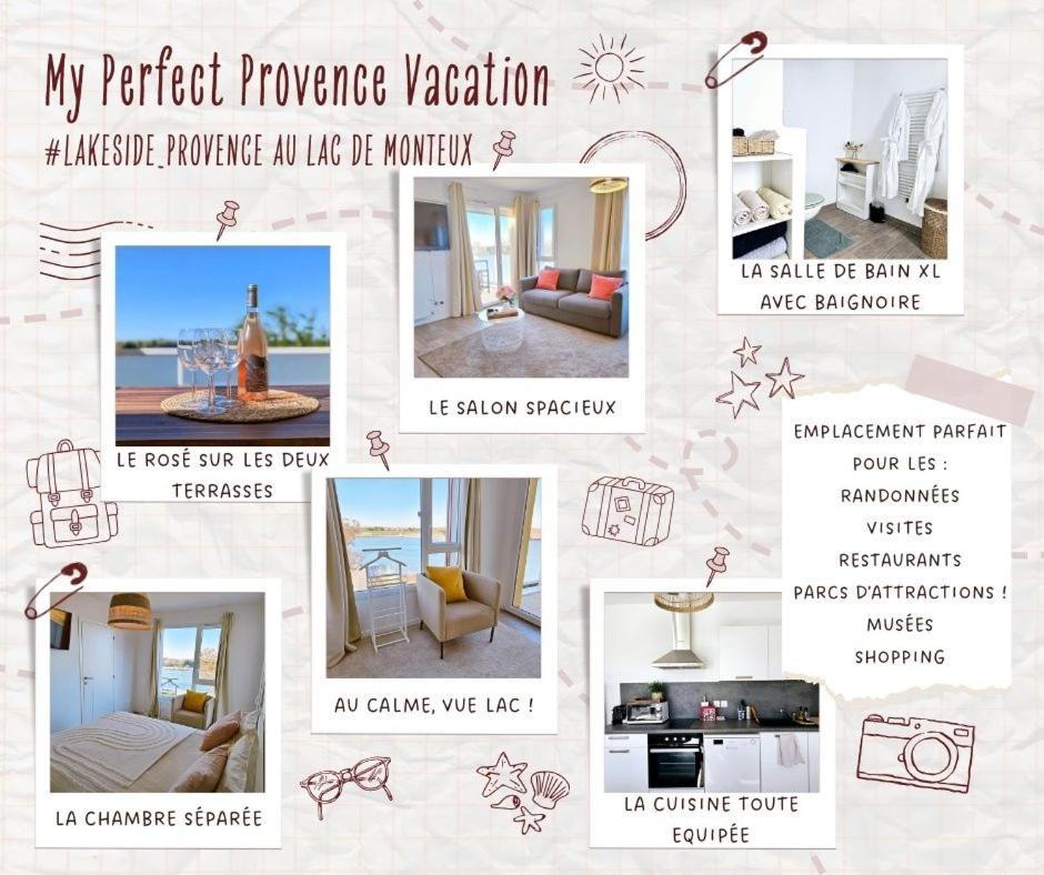 Lakeside Provence - Appartement 4 Etoiles Face Au Lac De Monteux Exterior photo